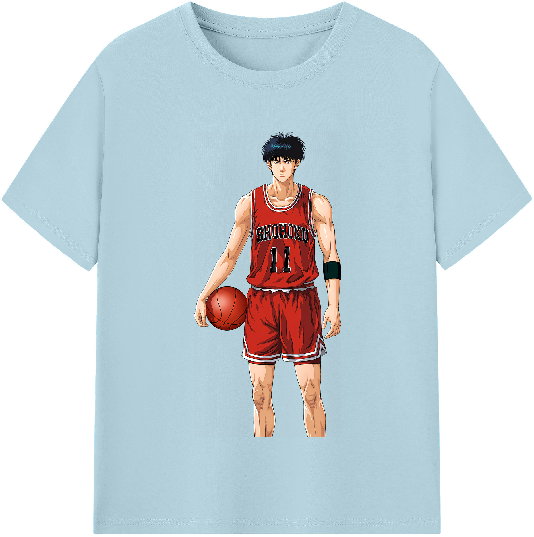 SLAM DUNK／スラムダンク 綿100％半袖Tシャツ（フロントプリント）